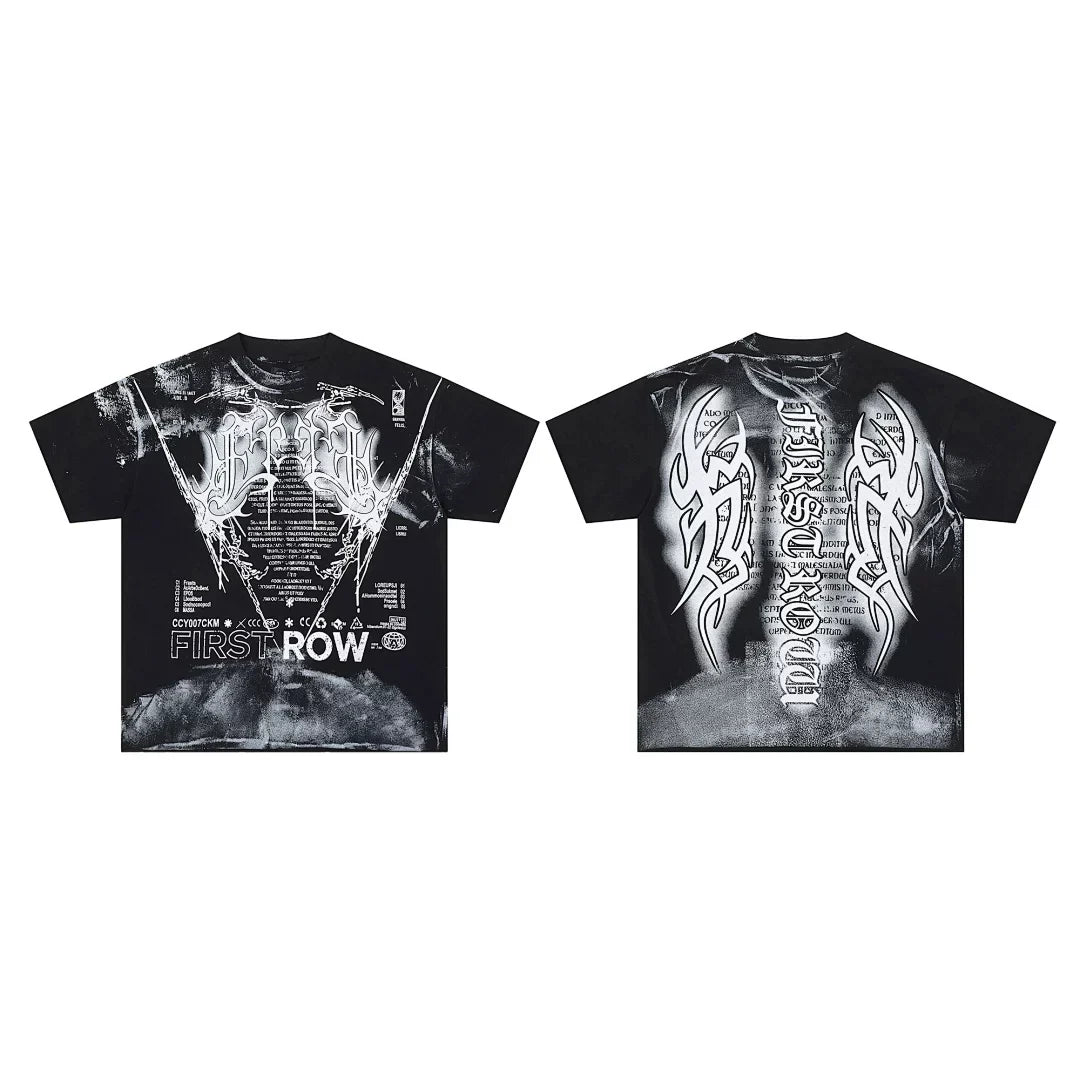 First Row “Cyber Tribal” Graphic Vintage Tee