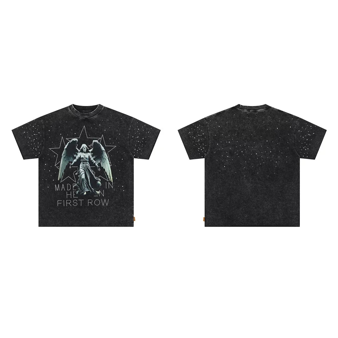 First Row “Made in Heaven” Angel Rhinestone Vintage Tee