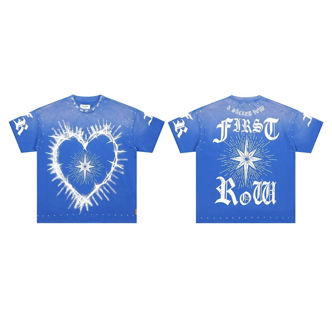 First Row “A Second Now” Heart & Compass Vintage Tee